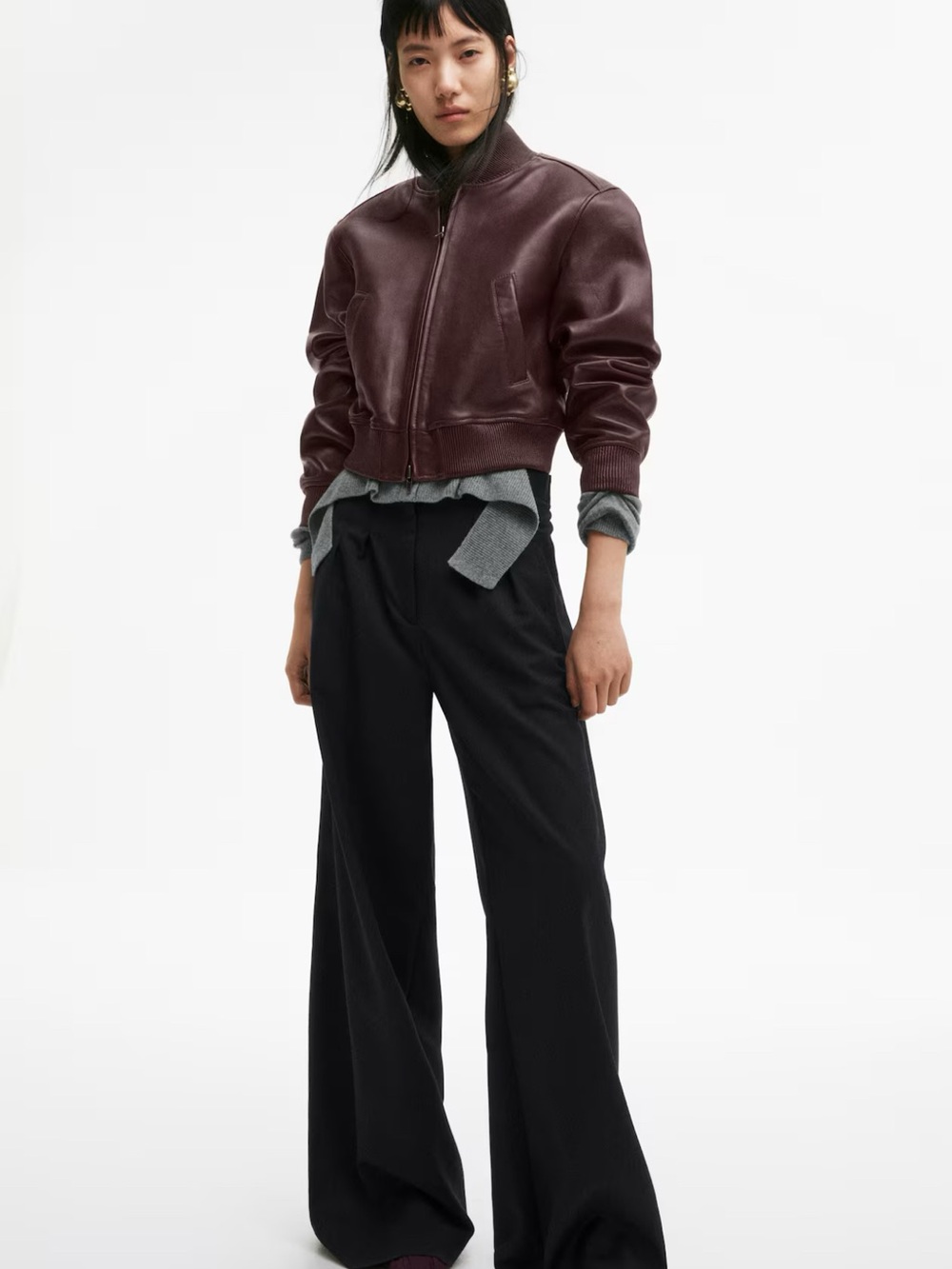 H&M STUDIO
LEATHER BOMBER JACKET